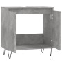 Concrete gray engineered wood bathroom cabinet 58x33x60 cm by vidaXL, bathroom vanities - Ref: Foro24-831584, Price: 52,20 €,...