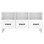 Glossy white plywood TV cabinet 102x36x50 cm by vidaXL, TV Furniture - Ref: Foro24-829030, Price: 60,16 €, Discount: %