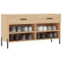 Banco zapatero madera de ingeniería roble Sonoma 102x35x55 cm de vidaXL, Zapateros y organizadores de calzado - Ref: Foro24-8...