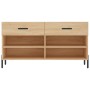 Banco zapatero madera de ingeniería roble Sonoma 102x35x55 cm de vidaXL, Zapateros y organizadores de calzado - Ref: Foro24-8...