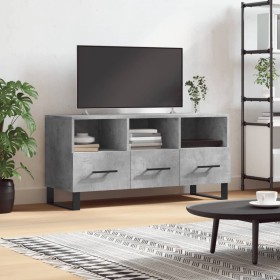 Mueble de TV madera de ingeniería gris hormigón 102x36x50 cm de vidaXL, Muebles TV - Ref: Foro24-829064, Precio: 79,99 €, Des...