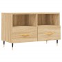 Smoked oak plywood TV cabinet 80x36x50 cm by vidaXL, TV Furniture - Ref: Foro24-828951, Price: 45,99 €, Discount: %