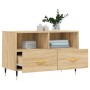 Smoked oak plywood TV cabinet 80x36x50 cm by vidaXL, TV Furniture - Ref: Foro24-828951, Price: 45,99 €, Discount: %