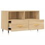 Smoked oak plywood TV cabinet 80x36x50 cm by vidaXL, TV Furniture - Ref: Foro24-828951, Price: 45,99 €, Discount: %