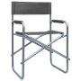 Director's chairs, 2 units, gray steel by vidaXL, Garden chairs - Ref: Foro24-47920, Price: 107,17 €, Discount: %