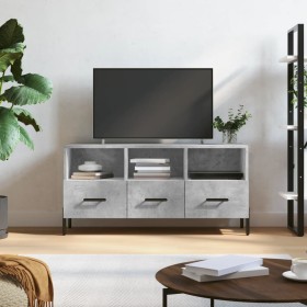 Mueble de TV madera de ingeniería gris hormigón 102x36x50 cm de vidaXL, Muebles TV - Ref: Foro24-829048, Precio: 60,99 €, Des...