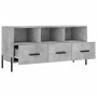 Concrete gray engineered wood TV cabinet 102x36x50 cm by vidaXL, TV Furniture - Ref: Foro24-829048, Price: 60,99 €, Discount: %