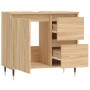 Sonoma oak plywood bathroom cabinet 65x33x60 cm by vidaXL, bathroom vanities - Ref: Foro24-831599, Price: 69,70 €, Discount: %