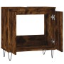 Armario de baño madera de ingeniería roble ahumado 58x33x60 cm de vidaXL, Tocadores de baño - Ref: Foro24-831585, Precio: 43,...