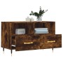 Smoked oak plywood TV cabinet 80x36x50 cm by vidaXL, TV Furniture - Ref: Foro24-828953, Price: 45,08 €, Discount: %