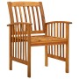 Garden dining chairs 2 units with solid acacia wood cushions by vidaXL, Garden chairs - Ref: Foro24-312128, Price: 172,51 €, ...