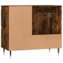 Armario de baño madera contrachapada roble ahumado 65x33x60 cm de vidaXL, Tocadores de baño - Ref: Foro24-831601, Precio: 75,...