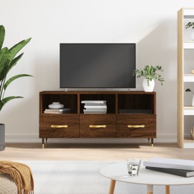 Oak brown engineered wood TV cabinet 102x36x50 cm by vidaXL, TV Furniture - Ref: Foro24-829019, Price: 77,99 €, Discount: %