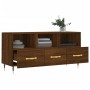 Oak brown engineered wood TV cabinet 102x36x50 cm by vidaXL, TV Furniture - Ref: Foro24-829019, Price: 76,88 €, Discount: %