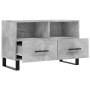 TV stand made of gray concrete plywood, measuring 80x36x50 cm. by vidaXL, TV Furniture - Ref: Foro24-829000, Price: 54,68 €, ...