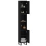 Armario de baño madera contrachapada negro 30x30x190 cm de vidaXL, Tocadores de baño - Ref: Foro24-831541, Precio: 97,25 €, D...