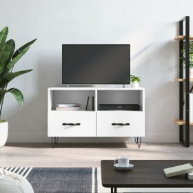 Weißer TV-Schrank aus Sperrholz, 80 x 36 x 50 cm von vidaXL, TV-Möbel - Ref: Foro24-828964, Preis: 49,78 €, Rabatt: %