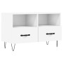 Weißer TV-Schrank aus Sperrholz, 80 x 36 x 50 cm von vidaXL, TV-Möbel - Ref: Foro24-828964, Preis: 49,78 €, Rabatt: %