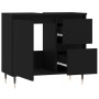 Black plywood bathroom cabinet 65x33x60 cm by vidaXL, bathroom vanities - Ref: Foro24-831597, Price: 61,09 €, Discount: %