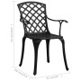 Garden chairs 2 units black cast aluminum by vidaXL, Garden chairs - Ref: Foro24-315572, Price: 257,75 €, Discount: %