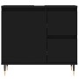 Black plywood bathroom cabinet 65x33x60 cm by vidaXL, bathroom vanities - Ref: Foro24-831597, Price: 61,09 €, Discount: %