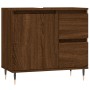 Armario de baño madera contrachapada marrón roble 65x33x60 cm de vidaXL, Tocadores de baño - Ref: Foro24-831603, Precio: 62,8...