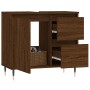 Oak brown plywood bathroom cabinet 65x33x60 cm by vidaXL, bathroom vanities - Ref: Foro24-831603, Price: 66,30 €, Discount: %