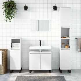 White plywood bathroom cabinet 30x30x190 cm by vidaXL, bathroom vanities - Ref: Foro24-831540, Price: 88,56 €, Discount: %