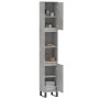 Concrete gray plywood bathroom cabinet 30x30x190 cm by vidaXL, bathroom vanities - Ref: Foro24-831544, Price: 82,45 €, Discou...