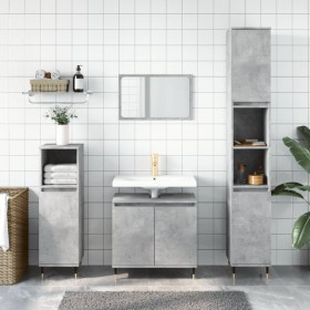 Concrete gray engineered wood bathroom cabinet 58x33x60 cm by vidaXL, bathroom vanities - Ref: Foro24-831576, Price: 52,20 €,...