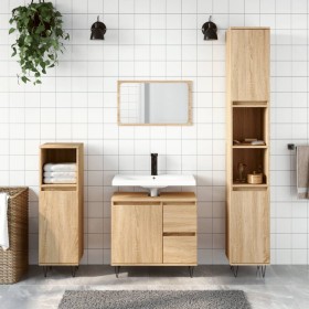 Sonoma oak plywood bathroom cabinet 65x33x60 cm by vidaXL, bathroom vanities - Ref: Foro24-831607, Price: 73,70 €, Discount: %