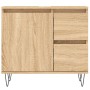 Armario de baño madera contrachapada roble Sonoma 65x33x60 cm de vidaXL, Tocadores de baño - Ref: Foro24-831607, Precio: 78,8...