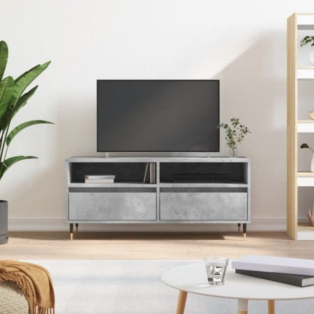 Mueble de TV madera contrachapada gris hormigón 100x34,5x44,5cm de vidaXL, Muebles TV - Ref: Foro24-831232, Precio: 58,29 €, ...