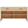 Banco zapatero madera de ingeniería roble Sonoma 102x35x55 cm de vidaXL, Zapateros y organizadores de calzado - Ref: Foro24-8...