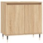 Engineered wood bathroom cabinet in Sonoma oak, 58x33x60 cm. by vidaXL, bathroom vanities - Ref: Foro24-831575, Price: 50,99 ...