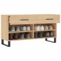 Banco zapatero madera de ingeniería roble Sonoma 102x35x55 cm de vidaXL, Zapateros y organizadores de calzado - Ref: Foro24-8...