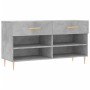 Banco zapatero madera de ingeniería gris hormigón 102x35x55 cm de vidaXL, Zapateros y organizadores de calzado - Ref: Foro24-...