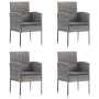 Garden chairs 4 units anthracite synthetic rattan by vidaXL, Garden chairs - Ref: Foro24-313126, Price: 228,35 €, Discount: %