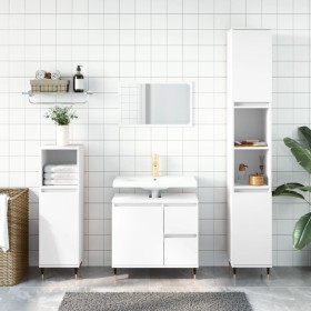 White plywood bathroom cabinet 65x33x60 cm by vidaXL, bathroom vanities - Ref: Foro24-831596, Price: 68,43 €, Discount: %