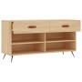 Banco zapatero madera de ingeniería roble Sonoma 102x35x55 cm de vidaXL, Zapateros y organizadores de calzado - Ref: Foro24-8...