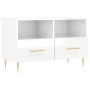 Glänzend weißer Sperrholz-TV-Schrank 80x36x50 cm von vidaXL, TV-Möbel - Ref: Foro24-828958, Preis: 48,07 €, Rabatt: %