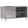 Sonoma grauer Schallplattenschrank aus Holzwerkstoff, 85 x 38 x 48 cm von vidaXL, CD- und DVD-Speicher - Ref: Foro24-831698, ...