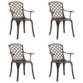 Garden chairs 4 units cast aluminum bronze by vidaXL, Garden chairs - Ref: Foro24-315571, Price: 532,99 €, Discount: %