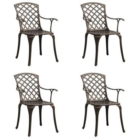 Garden chairs 4 units cast aluminum bronze by vidaXL, Garden chairs - Ref: Foro24-315571, Price: 534,37 €, Discount: %