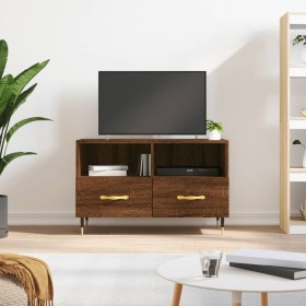 TV stand made of brown oak plywood, measuring 80x36x50 cm. by vidaXL, TV Furniture - Ref: Foro24-828955, Price: 51,99 €, Disc...