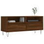 Oak brown plywood TV cabinet 100x34.5x44.5 cm by vidaXL, TV Furniture - Ref: Foro24-831243, Price: 71,99 €, Discount: %