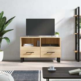 Smoked oak plywood TV cabinet 80x36x50 cm by vidaXL, TV Furniture - Ref: Foro24-828999, Price: 66,99 €, Discount: %