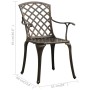 Garden chairs 4 units cast aluminum bronze by vidaXL, Garden chairs - Ref: Foro24-315571, Price: 534,37 €, Discount: %