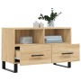 Mueble para TV madera contrachapada roble ahumado 80x36x50 cm de vidaXL, Muebles TV - Ref: Foro24-828999, Precio: 66,16 €, De...