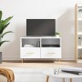 White plywood TV cabinet 80x36x50 cm by vidaXL, TV Furniture - Ref: Foro24-828956, Price: 51,56 €, Discount: %